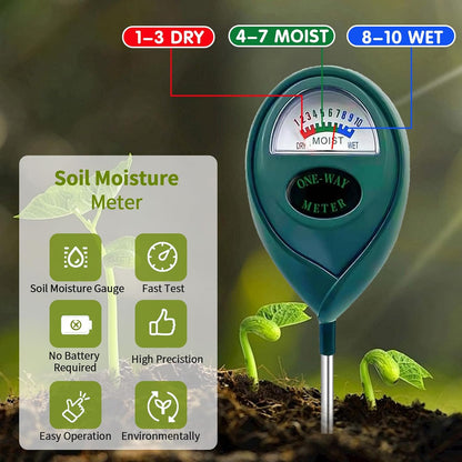 Green Soil Moisture Meter, Soil Tester, Moisture Meter Plants, Soil Moisture Tester, Soil Water Tester for Plants, Plant Moisture Monitor, No Battery Needed (Green-40 cm)