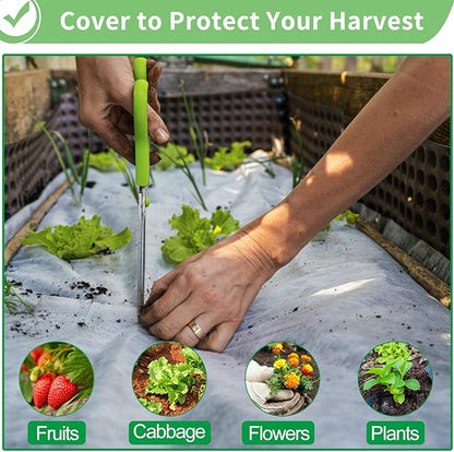SPORTYOUTH 2 Packs Plant Covers Freeze Protection 10 x 30 FT 1.2 oz/yd² Frost Cloth Blankets Large Thicker Garden Floating Row Cover Fabric for Outdoor Plants Winter Cold Fruits Pests Protection