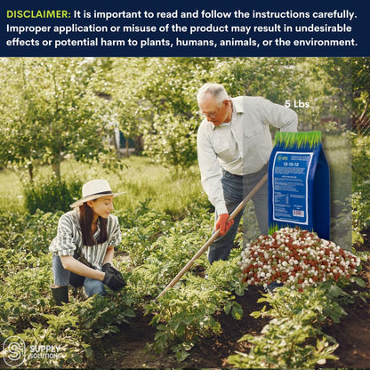 Supply Solutions 10-10-10 Complete Lawn & Garden Granular Fertilizer with Micronutrients – Balanced NPK Plant Food for Soil Health, Blooms & Roots – Safe for Vegetables, Fruits, Lawns (5 Pounds)