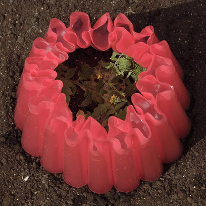 Kozy Coats Insulating Plant Protector | Gardening Teepees for Young Tomatoes, Cucumbers, Peppers and Eggplants Plant Insulators Protection | Highly Durable & Reusable | Red- Set of 3