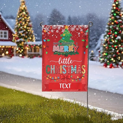 Custom Christmas Garden Flag for Outdoor Personalized Christmas Yard Flags Decor Customized Flag Add Your Own Picture/Text House Lawn Banner Double Sided Home Wall Decoration 12.5x18 28x40