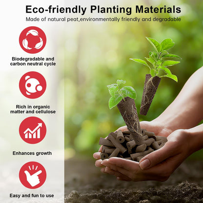 Salsa Garden Seed Pod Kit for AeroGarden, idoo, Ahopegarden, MUFGA with Red Chili/Green/Yellow/Purple Bell Pepper, Red/Golden Cherry Tomato - Hydroponics Supplies for Most Brand (7-pod)