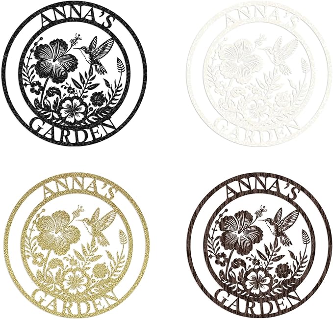 Custom Metal Garden Sign, Personalized Metal Home Garden Sign, Garden Gecor for Outside, Personalized Garden Signs with Name, Flower Garden Sign, Mom Grandma Women gifts