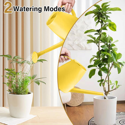 Plastic Watering Can - for Home Plant Garden - 1/2 Gallon - Yellow