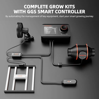 Spider Farmer G3000 Grow Tent Kit Complete 3x3x6ft, 300W Dimmable Bar Style LED Grow Lights 36"x36"x70" Tent Kit 4" Ventilation System with GGS Smart Controller 2025