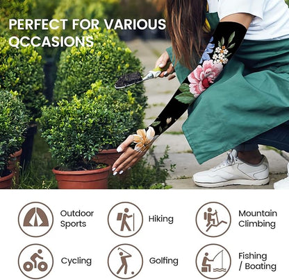 Gardening Sleeves Farm Sun Protection Arm Cooling Sleeves Thorn Proof Garden for Women Men with Thumb Hole