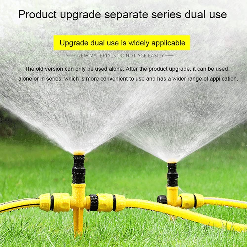 360° Rotation Auto Irrigation System Garden Lawn Sprinkler Patio, Garden Sprinkler Lawn, 90°/180°/360°, Adjustable at Will for Outdoor Grass Yard (8 PCS)