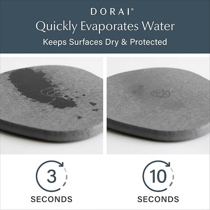 Dorai Stone Plant Pot Saucer – 2 Small Diatomite Water-Catching Trays for Indoor Plants