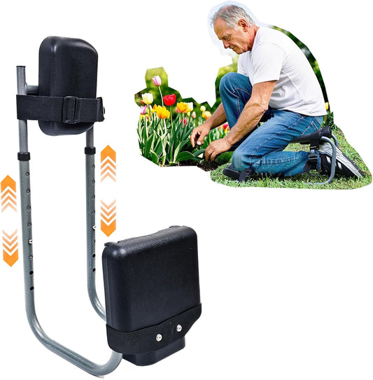 Garden Kneeler Seat, Adjustable Height & Angle, Gardening Stool with Thick Kneeling Pad & Seat Cushion, Ergonomic Joint Protection for Gardeners (Black)