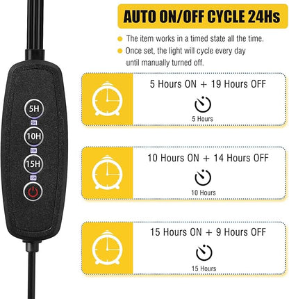 Grow Lights for Indoor Plants, Full Spectrum led Grow Light with Stand (4 Heads Light)