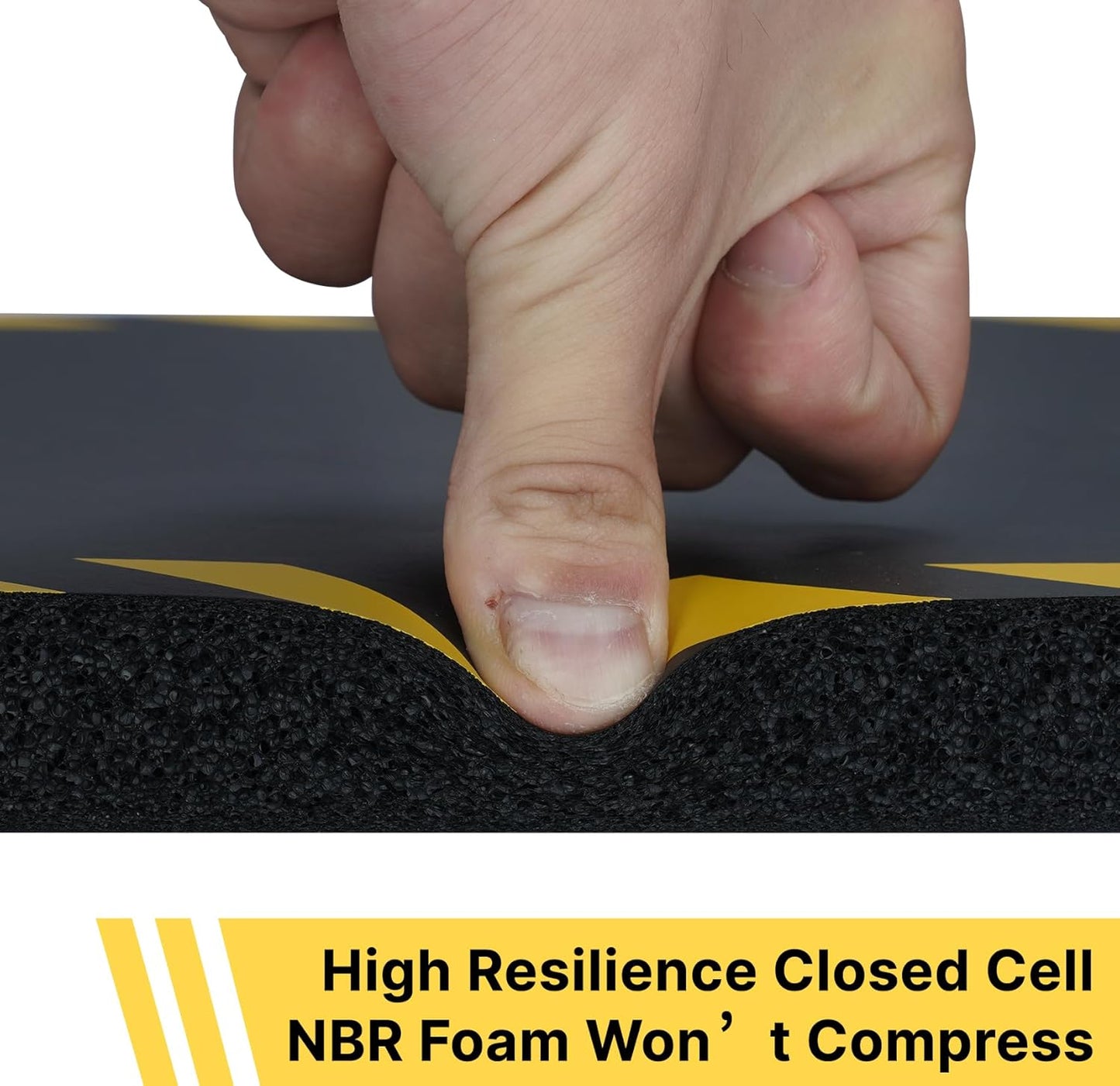 MELOTOUGH Kneeling Pads for Work, Soft Foam Kneeling pad for Gardening, Auto-Repair, Cleaning, Flooring, Water Resistant, Shock Absorption, 18"x14"x1.1" (Black)