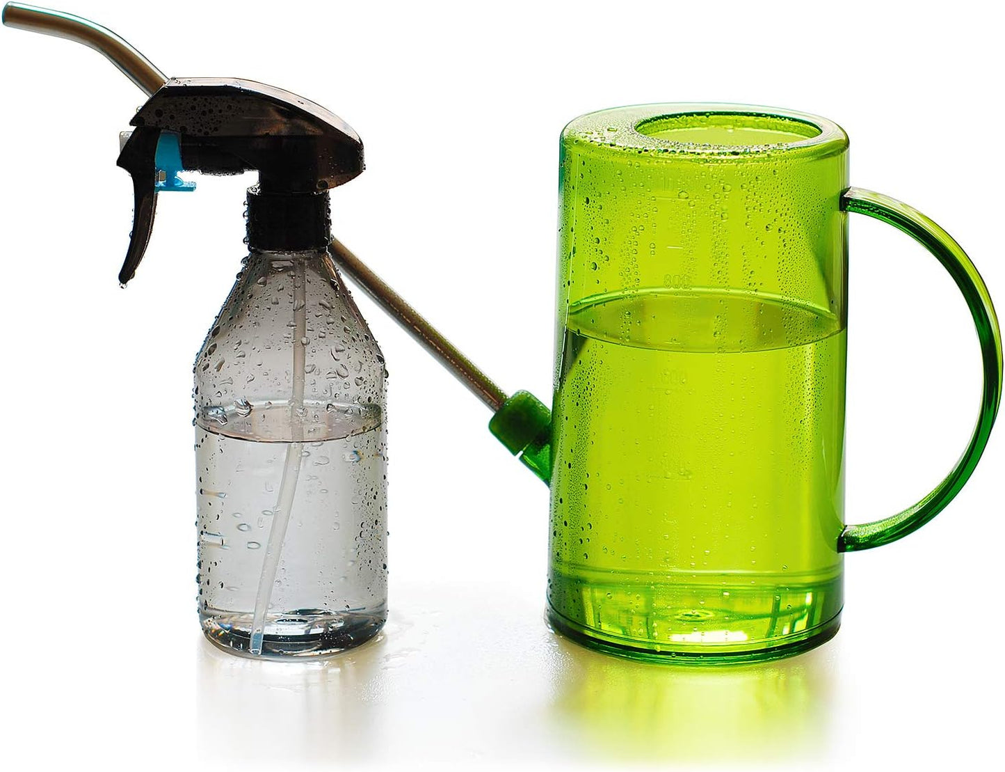 Watering Can Indoor, Small Watering Cans for House Plants, Succulents and Flowers, Long Spout, 1 Liter, with Bonus Plant Mister Spray Bottle