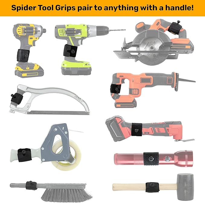 Spider Tool Holster - Improve The Way You Carry Your Power Drill, Driver, Multitool, Pneumatic, Multi-Tool and More on Your Belt - Compatible With All Major Tool Brands