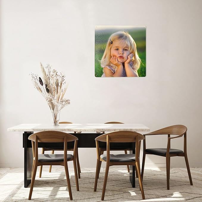 Custom Weatherproof Metal Signs for Outdoor Indoor Personalized Design Your Own Message Image Text Steel Sign for Home Wall Decor Business Road Square 12x12 Inch