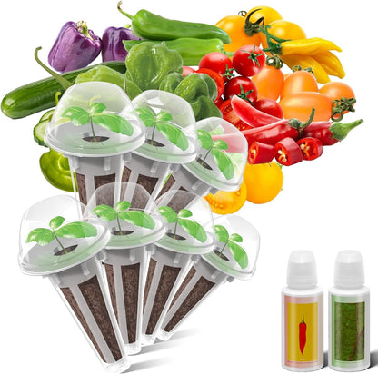 inbloom Salsa Seed Pod Kit for Aerogarden Hydroponics Growing System Kit, 7-Pods (350+ Seeds Included Cherry Tomato, Pepper & Cucumber), Grow Anything Hydroponic Supply for IDoo Ahopegarden