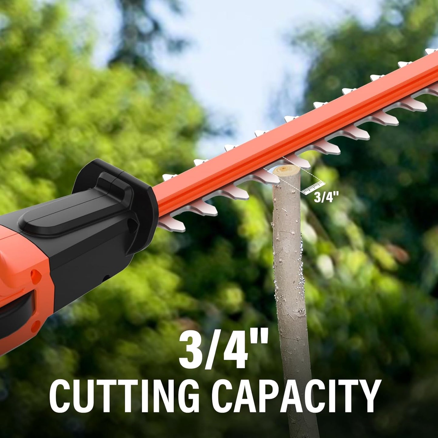 MAXLANDER Hedge Trimmer 18-Inch Cordless Pole Hedge Trimmer, 16-Feet Max Reach Hedge Trimmer with Extension Pole, Multi-Angle Adjustable, 2 x 2.0Ah Battery and Charger Included