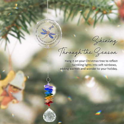 Memorial Suncatcher - Sympathy Gift for Loss of Loved One - Crystal Rainbow Maker - Bereavement Keepsake - Hanging Crystal Decor - Loss of Family Friend Pet - Suncatcher Ornament