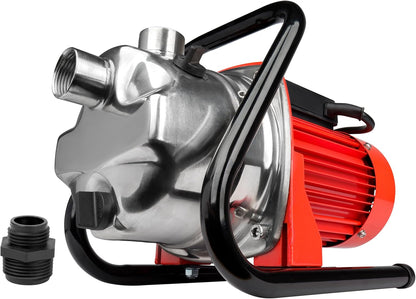 Red Lion RJSE-75SS 115 Volt, 3/4 HP, 11 GPM Stainless Steel Sprinkler Utility Pump with 8-ft. Cord, Red, 614432
