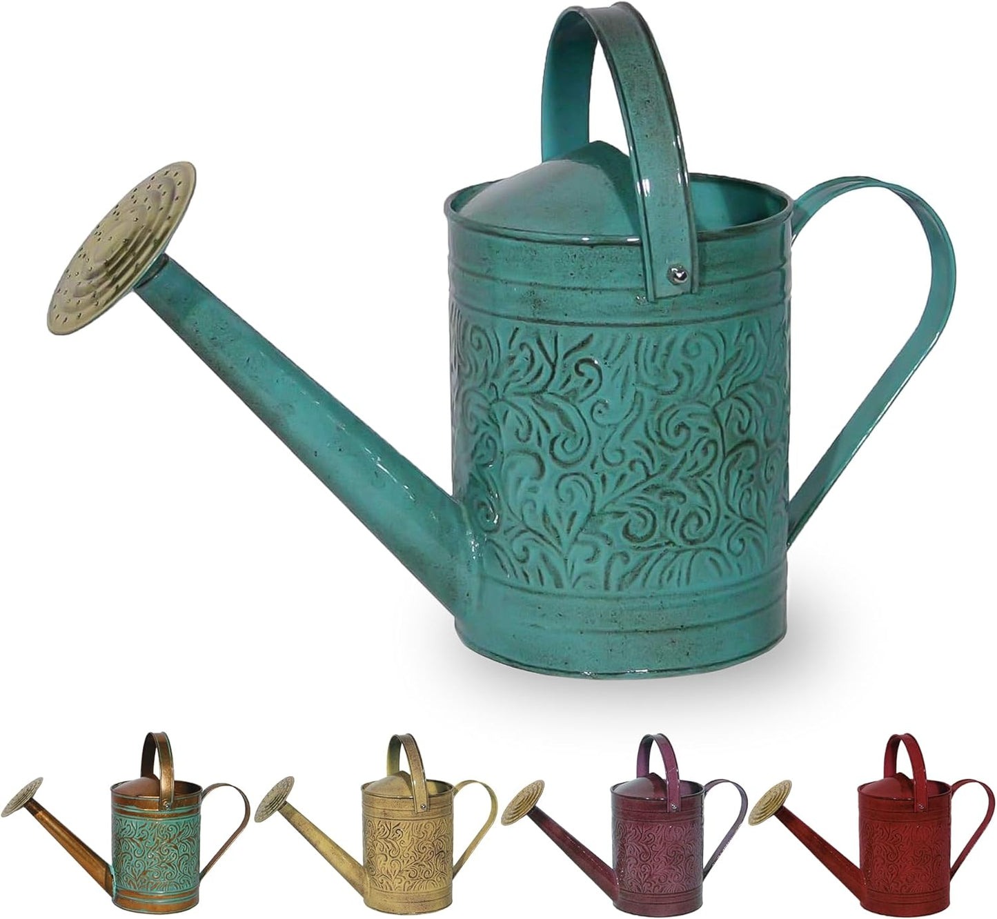 Robert Allen Home & Garden MPT01182 Metal Watering can, 1 Gallon, Surf