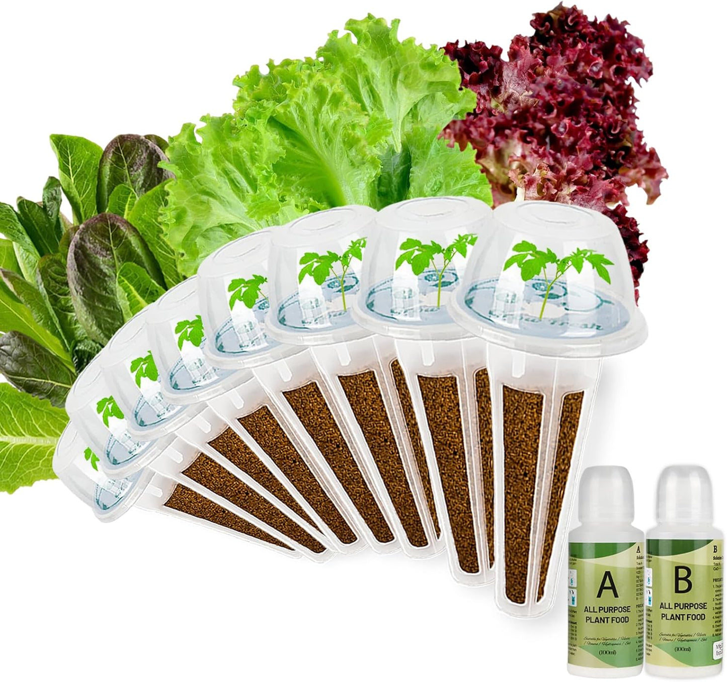 Lettuce Seed pod Kit for AeroGarden, Includes Iceberg Lettuce/Mixed Greens/Romaine Seed - Hydroponics Supplies for Most Brands 8-POD