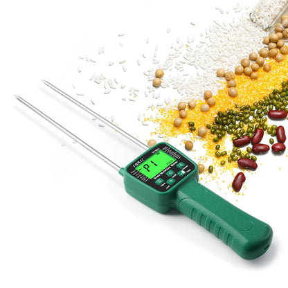 Portable Hay Moisture Meter, LCD Digital Tool Moisture Meter, Wheat Soybean Grain Moisture Tester, with Voice Broadcast, for bran, Forage Grass, Testing Fibre