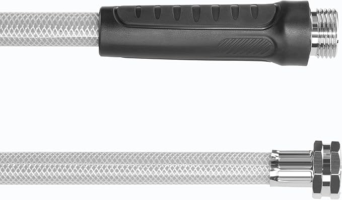 Retractable Garden Hose Reel, 100Ft x 1/2" Durable Wall Mounted Water Hose Reel with 180¡ãSwivel Bracket, 9 Pattern Sprayer, 6Ft leader hose,Smooth Automatic Rewind, Any Length Lock.