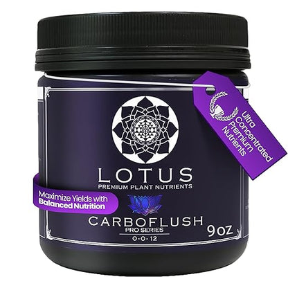 Carboflush Pro Series - Harvest Flavor Enhancer, Naturally Derived Nutrient Powder for Soil, Hydroponics & Coco Coir, Premium Fertilizer, Water Soluble Hydroponic Solution, Indoor/Outdoor Use - 9 oz