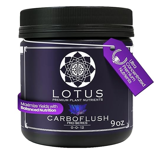 Carboflush Pro Series - Harvest Flavor Enhancer, Naturally Derived Nutrient Powder for Soil, Hydroponics & Coco Coir, Premium Fertilizer, Water Soluble Hydroponic Solution, Indoor/Outdoor Use - 9 oz