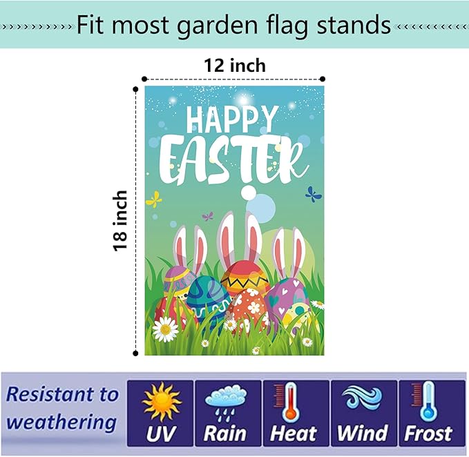 Seasonal Garden Flags Set of 12 Double Sided 12 x 18 Inch, Small Yard Flags for Outside, Summer Fall Garden Flag, Christmas Halloween Winter Outdoor Flag, Holiday Garden Decorations for All Season