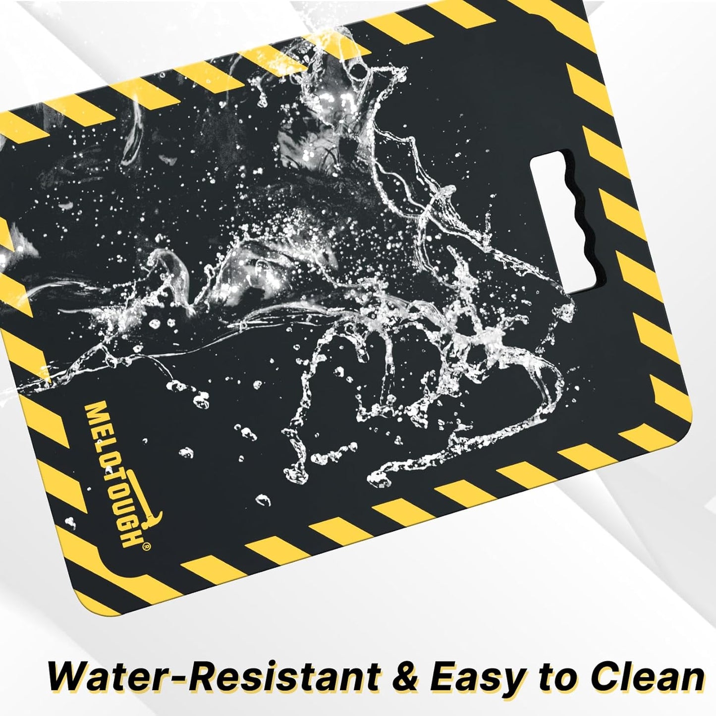 MELOTOUGH Kneeling Pads for Work, Soft Foam Kneeling pad for Gardening, Auto-Repair, Cleaning, Flooring, Water Resistant, Shock Absorption, 18"x14"x1.1" (Black)