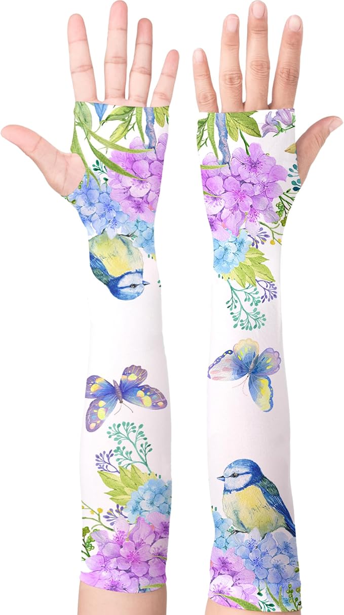 Gardening Sleeves Farm Sun Protection Arm Cooling Sleeves Thorn Proof Garden for Women Men with Thumb Hole