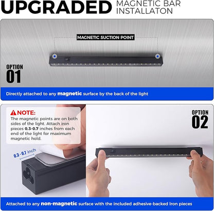 Barrina Grow Lights for Indoor Plants Full Spectrum, 1ft LED Grow Light Fixture, Black Cover LED Plant Grow Light Bulbs for Indoor Plants, Greenhouse, Plug and Play, Linkable Design, Yellow, 8 Packs