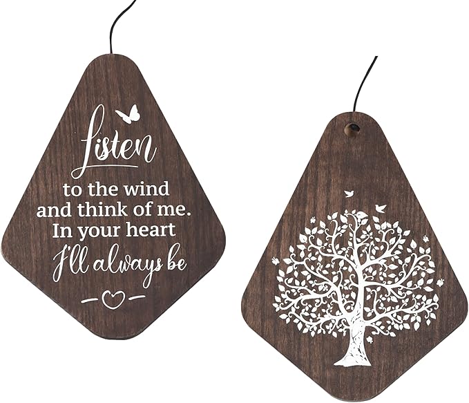 The Wind Chime CO Memorial 55” Deep Tone Large Wind Chime, Sympathy Wind Chimes Gift for The Loss of A Loved one, Memorial Wind Chimes for Outside Decoration, Soothing Melodic Tones with Mute Option.