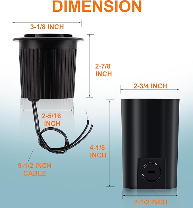 [6 Pack]CLOUDY BAY 9W Low Voltage Landscape Lights,LED Well Lights,Grated Top,12V-24V Waterproof Outdoor,2700K/3000K/3500K/4000K/5000K In Ground Lights for Fence Pathway Deck,Transformer Excluded