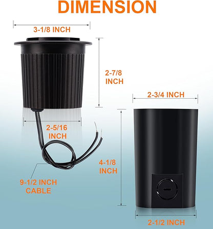 [6 Pack]CLOUDY BAY 9W Low Voltage Landscape Lights,LED Well Lights,Grated Top,12V-24V Waterproof Outdoor,2700K/3000K/3500K/4000K/5000K In Ground Lights for Fence Pathway Deck,Transformer Excluded