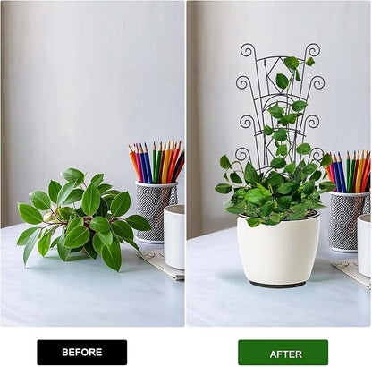 Stackable Plant Support Stakes, 2 Pack Metal Twig Plants Trellis for Indoor and Outdoor Use, Garden Accessories for House Potted Flower Monstera Trumpets 15.35 inch