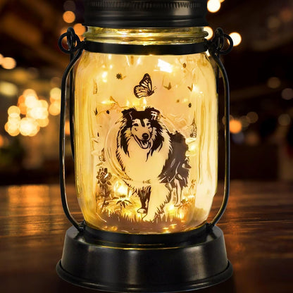 Sheltie Gifts for Women/Men Sheltie Solar Lanterns Dog Mom Birthday Dog Lovers Lantern Pet Loss Pet Memorial Lights Solar Garden Decoration for Yard, Patio,Backyard,Porch Torches