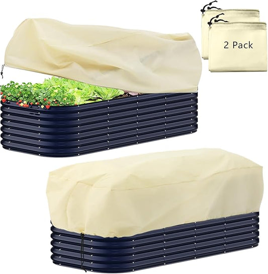 Plant Covers Freeze Protection, Winter Frost Blanket for Flower Pot Plants, for Outdoor Plants Fruit Tree Potted with Drawstrings Latches55x27.5x17.7INCH 2 Pcs
