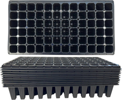 72 Cell Seedling Plastic Nursery Trays, 10 Pack, Thick Durable Germination Plug Trays, 720 Cells Reusable Plant Propagation