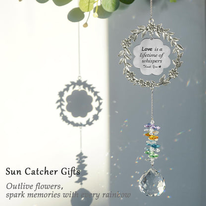 Memorial Gifts for Loss of Loved One,Clear Crystal Ball Grief Suncatcher,Rainbow Sympathy Bereavement Gifts,Idea for Loss of Mom Dad Baby Brother Friend Pet