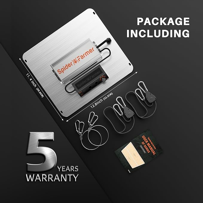 Spider Farmer SF1000, Samsung LM301H EVO Led Grow Light, Full Spectrum Plant Light, Dimmable & High Efficiency & Deeper Penetration Lamps for Seed Starting Vegetables Bloom in 2x2/3x3 Grow Tent