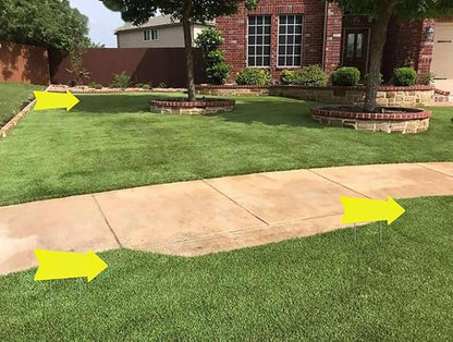 Yellow Arrow Signs with Stakes, 12Pcs - 17x6 Inches, Directional Signs for Real Estate, Garage Sales