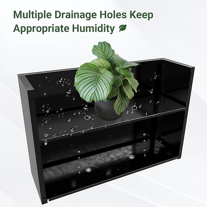 Metal Planter 36” x 12” x 24”, Heavy Duty Tall Rectangle Planter Box with Removable Insert Shelves for Porch, Garden, Patio, Yard