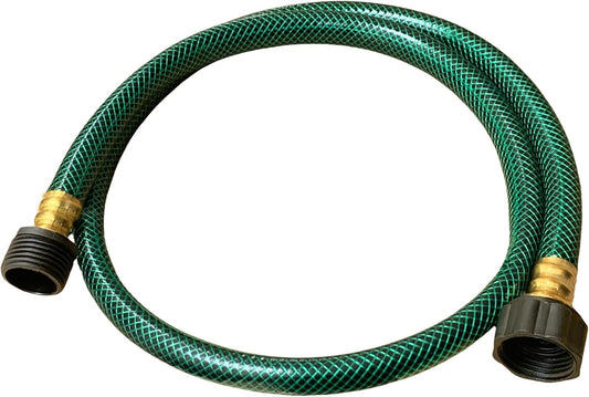 1/2 Inch Garden Hose 3.3FT, Boat Hose, Flexible Tubing with 3/4" Solid PVC Male to Female Fitting for Household, Outdoo