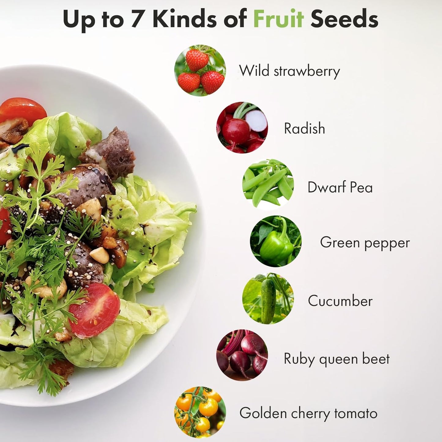 LYKOCLEAN Red Heirloom Cherry Tomato Seed Pod for AeroGarden, idoo, Ahopegarden Hydroponics Garden, 18-pods (350 Seeds+, Include Red Chili, Purple Bell, Green, Yellow Pepper, Golden, Red Cherry Tomato