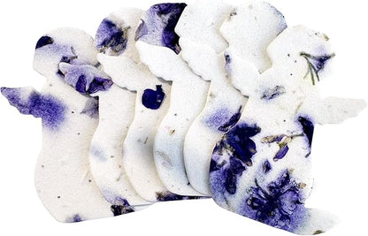 24pcs Seed Paper – Pink Plantable Wildflower for Pet Lovers, Pet Owners, Memorials & Other Milestone Celebrations (Purple - Dog)