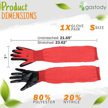 Gastody™ Long Sleeve Gardening Gloves Women and Men - Long Cuff Garden Gloves, Multipurpose Heavy Duty Outdoor and Indoor