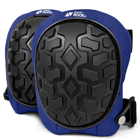 Professional Knee Pads for Work Construction with Heavy Duty Cap Foam Padding Gel Cushion Knee Pads for Men, Comfortable Adjustable Strong Strap, Military Grade Rivet for Flooring Gardening, Blue