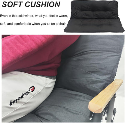 Loveseat Camping Chair for Adults Heavy with Seat Cushion Duty Double Seat Camp Chair for 2 Person Suit for Indoor Outdoor Hiking Patio Beach (Black)