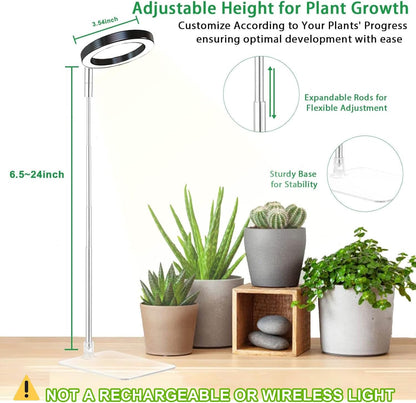 yadoker Plant Grow Light, LED Growing Light Full Spectrum for Indoor Plants,Height Adjustable, Automatic Timer, 5V Low Safe Voltage,Idea for Small Plant Ligh Sunflower Yellow YD-9YELLOW-8-1P